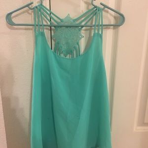 3 Strap teal tank top!